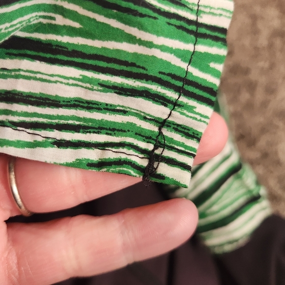 Derek Lam Design Nation Green black cotton Button down Shirt Dress Size Medium - Picture 12 of 16